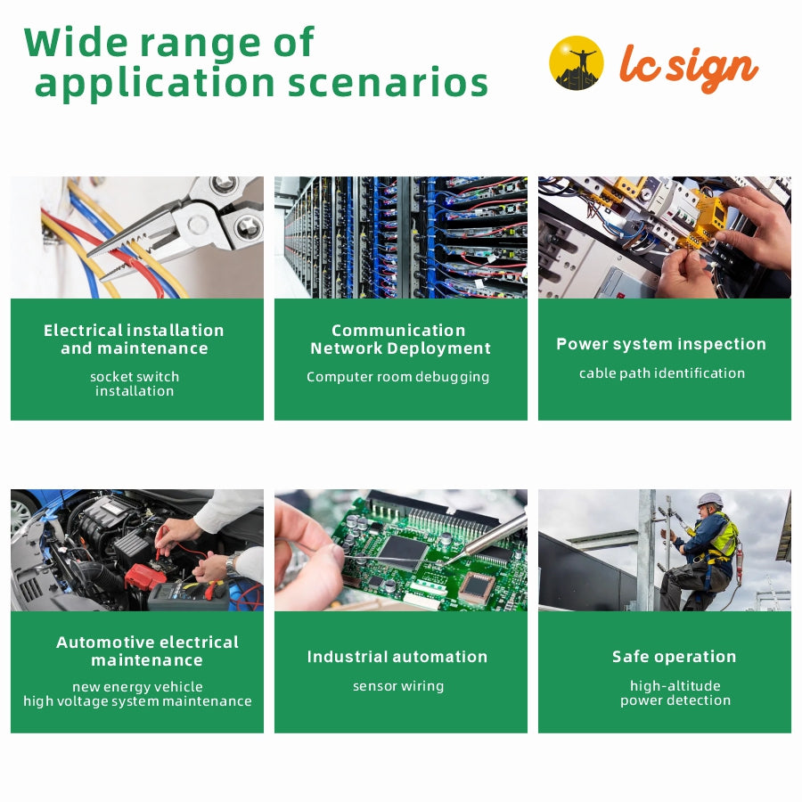 LC SIGN 8-in-1 Wire Stripper Tool with Non-Contact Voltage Detector
